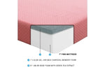 Leo 7" Twin Gel-Infused Memory Foam Pink