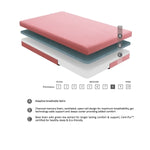 Leo 7" Full Gel-Infused Memory Foam Pink