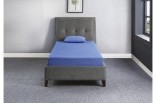 Leo 7" Twin Gel-Infused Memory Foam Blue