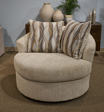 Lofwood Swivel Accent Chair OATMEAL