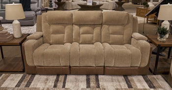 Mixed Motion PWR REC Sofa with ADJ Headrest BROWNSTONE