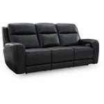 5Z-Comfort PWR REC Leather Sofa with ADJ Headrest ONYX