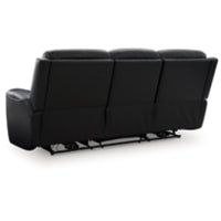5Z-Comfort PWR REC Leather Sofa with ADJ Headrest ONYX