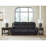 5Z-Comfort PWR REC Leather Sofa with ADJ Headrest ONYX