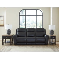 5Z-Comfort PWR REC Leather Sofa with ADJ Headrest ONYX