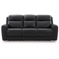 5Z-Comfort PWR REC Leather Sofa with ADJ Headrest ONYX