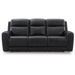 5Z-Comfort PWR REC Leather Sofa with ADJ Headrest ONYX