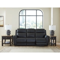 5Z-Comfort PWR REC Leather Sofa with ADJ Headrest ONYX