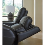 5Z-Comfort PWR REC Leather Sofa with ADJ Headrest ONYX