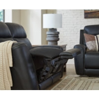 5Z-Comfort PWR REC Leather Sofa with ADJ Headrest ONYX