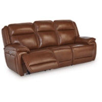 Healy Pier PWR REC Leather Sofa with ADJ Headrest CHOCOLATE