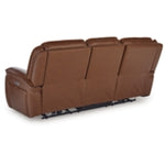 Glencroft PWR REC Leather Sofa with ADJ Headrest SAHARA