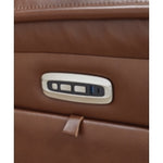 Healy Pier PWR REC Leather Sofa with ADJ Headrest CHOCOLATE