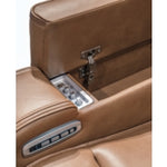 Knightington PWR REC Leather Sofa w/Audio Seating CARAMEL
