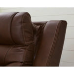 Knightington PWR REC Leather Sofa w/Audio Seating BROWN