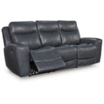 Next Move PWR REC Leather Sofa with ADJ Headrest ADMIRAL