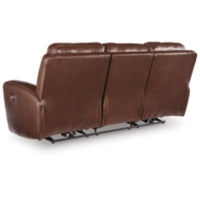 Next Move PWR REC Leather Sofa with ADJ Headrest MAHOGANY