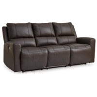 Boxmere Reclining Power Leather Sofa STORM