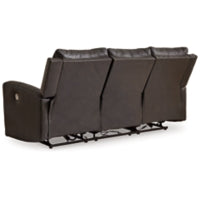 Boxmere Reclining Power Leather Sofa STORM