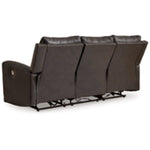 Boxmere Reclining Power Leather Sofa STORM