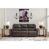Boxmere Reclining Power Leather Sofa STORM
