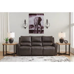 Boxmere Reclining Power Leather Sofa STORM