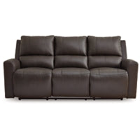 Boxmere Reclining Power Leather Sofa STORM