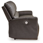 Boxmere Reclining Power Leather Sofa STORM