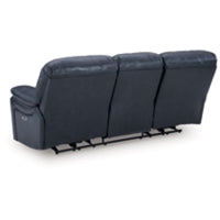 Leesworth Reclining Leather Power Sofa OCEAN