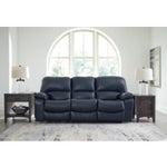 Leesworth Reclining Leather Power Sofa OCEAN