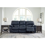 Leesworth Reclining Leather Power Sofa OCEAN