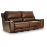 DeepWakes 2 Seat PWR REC 100% Leather Sofa ADJ HDREST CANYON