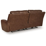 DeepWakes 2 Seat PWR REC 100% Leather Sofa ADJ HDREST CANYON