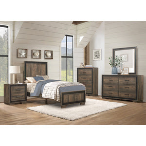 Ellendale Dresser RUSTIC MAHOGANY/DARK EBONY