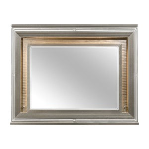 Tamsin Dresser Mirror W/LED-SILVER GREY METALLIC